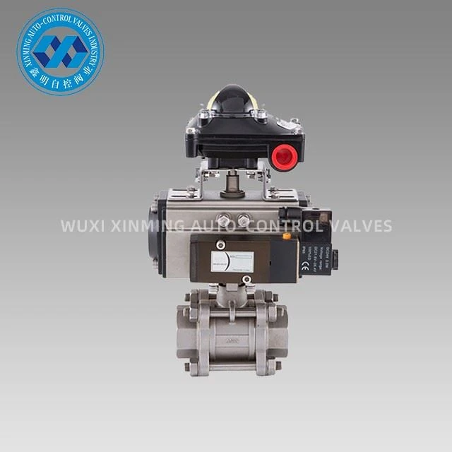 Pneumatic 3PC Stainless Steel Ball Valve