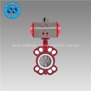 Katup Kupu-kupu Wafer Besi Ulet Aktuator Penumatic