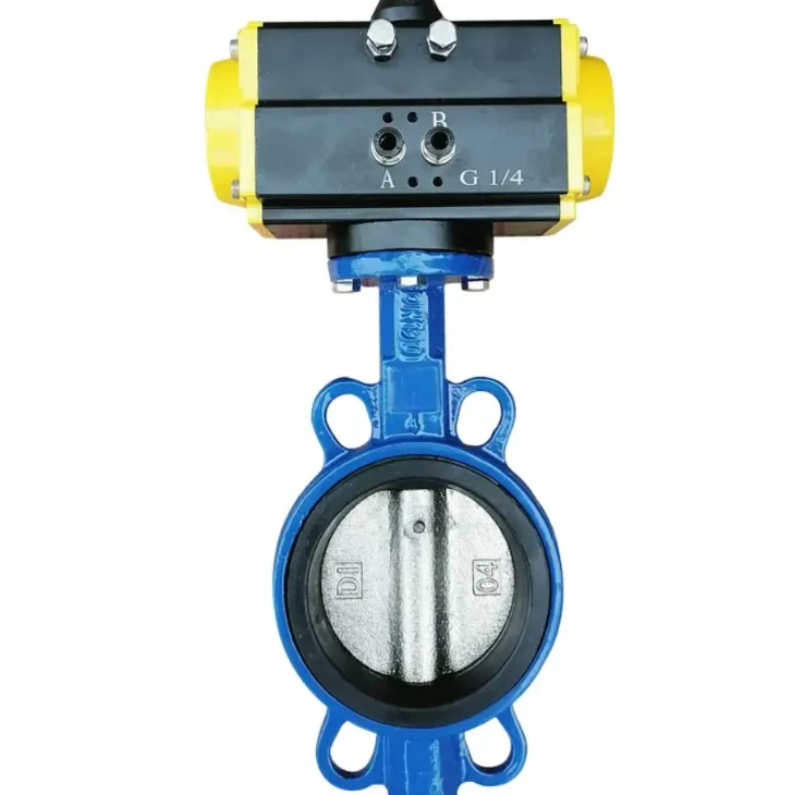Produsen Cina Harga Pneumatik Stainless Steel Wafer Butterfly Valve
