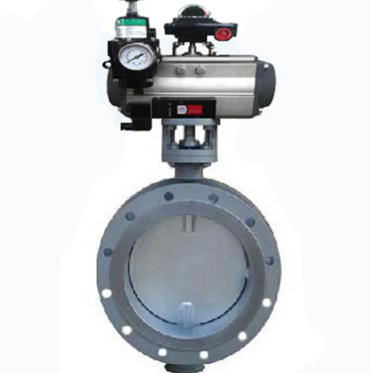 DN25 Pneumatic Dust Aluminum Butterfly Valve