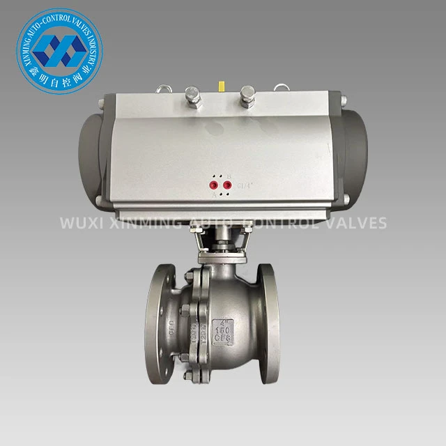 Aktuator Pneumatik Logam-ke-Katup Bola Flange logam
