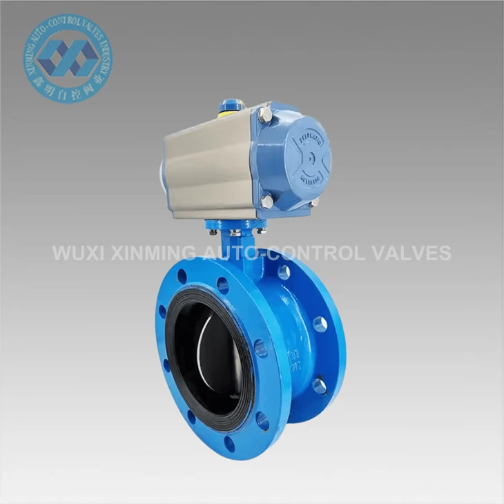 Pneumatic Double Eccentric Flanged Butterfly Valve