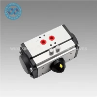 Actuator pneumatik akting aluminium ringan untuk katup kupu -kupu