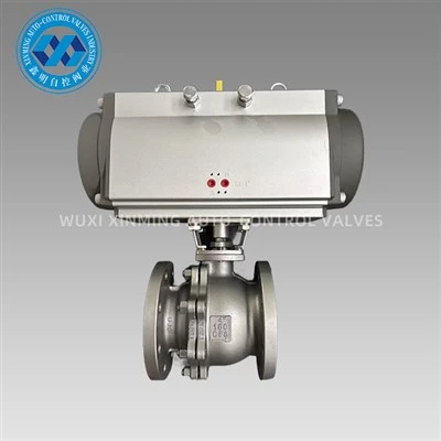 Aktuator Pneumatik Logam-ke-Katup Bola Flange logam