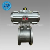 Katup Bola Wafer Stainless Steel Dengan Aktuator Pneumatik