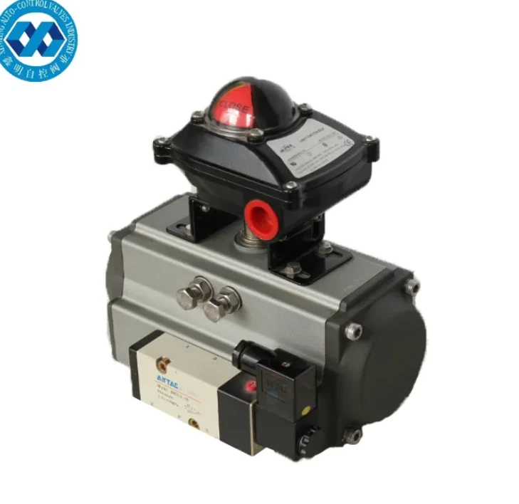 Aktuator Silinder Pneumatik Katup Airtac dengan indikator posisi aktuator